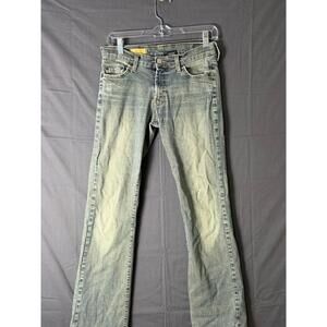 Red Engine Womens 27 Jeans Light Wash Distressed Faded Denim Made in USA